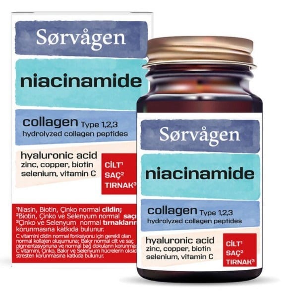Sorvagen Niacinamide Collagen Hyaluronic Acid 60 Tablet