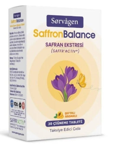 Sorvagen SaffronBalance Safran 30 Çiğneme Tableti