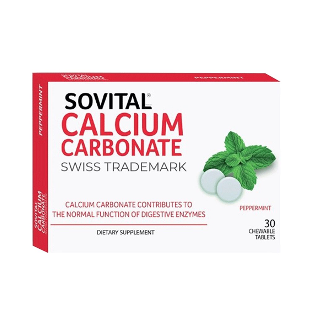 Sovital Calcium Carbonate 30 Chewable Tablets