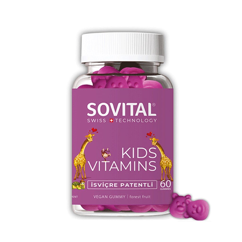 Sovital Kids Vitamins Takviye Edici Gıda 60 Gummies