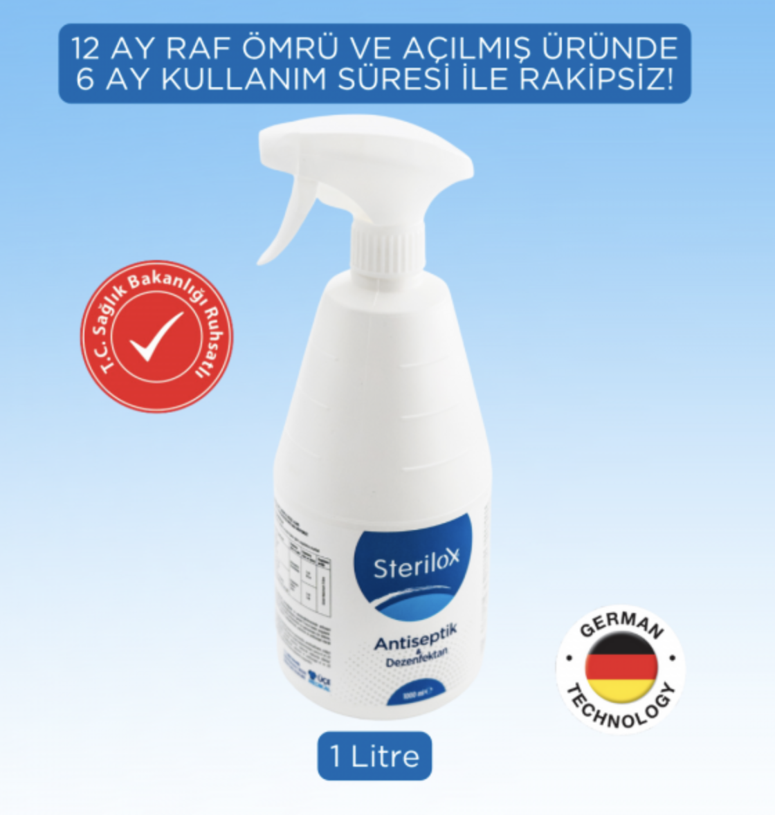 Sterilox Antiseptik & Dezenfektan 1 LT