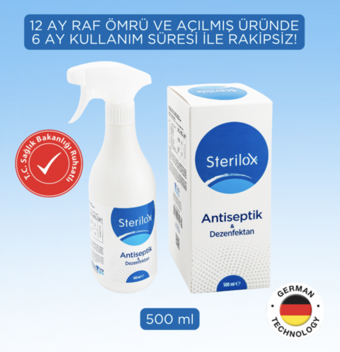 Sterilox Antiseptik & Dezenfektan 500 ML