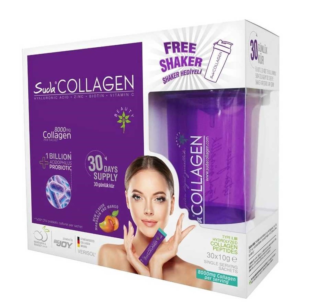 Suda Collagen + Probiotic Mandarin & Mango Saşe 30x10 Gr