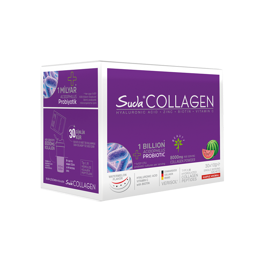 Suda Collagen Karpuz Aromalı 10 gr x 30 Saşe 