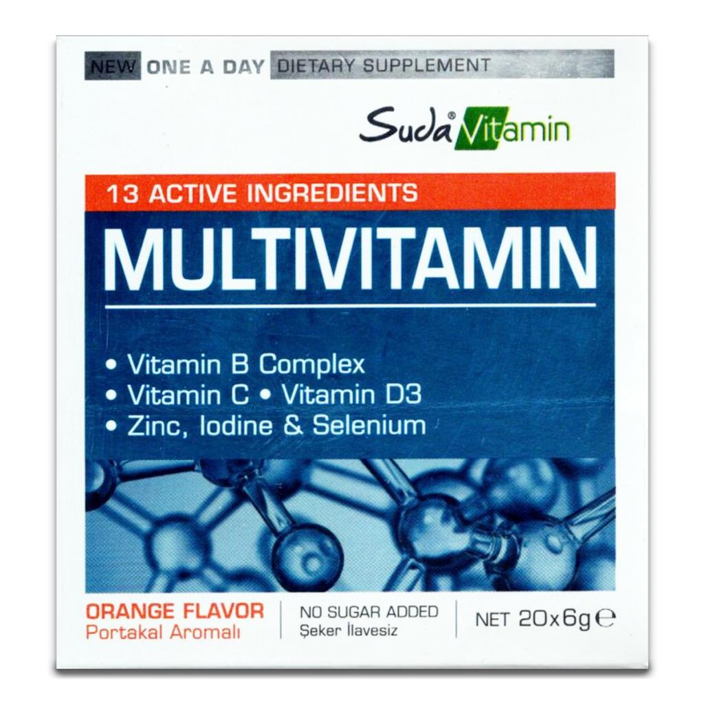 Suda Multivitamin Portakal Aromalı 20 Şase