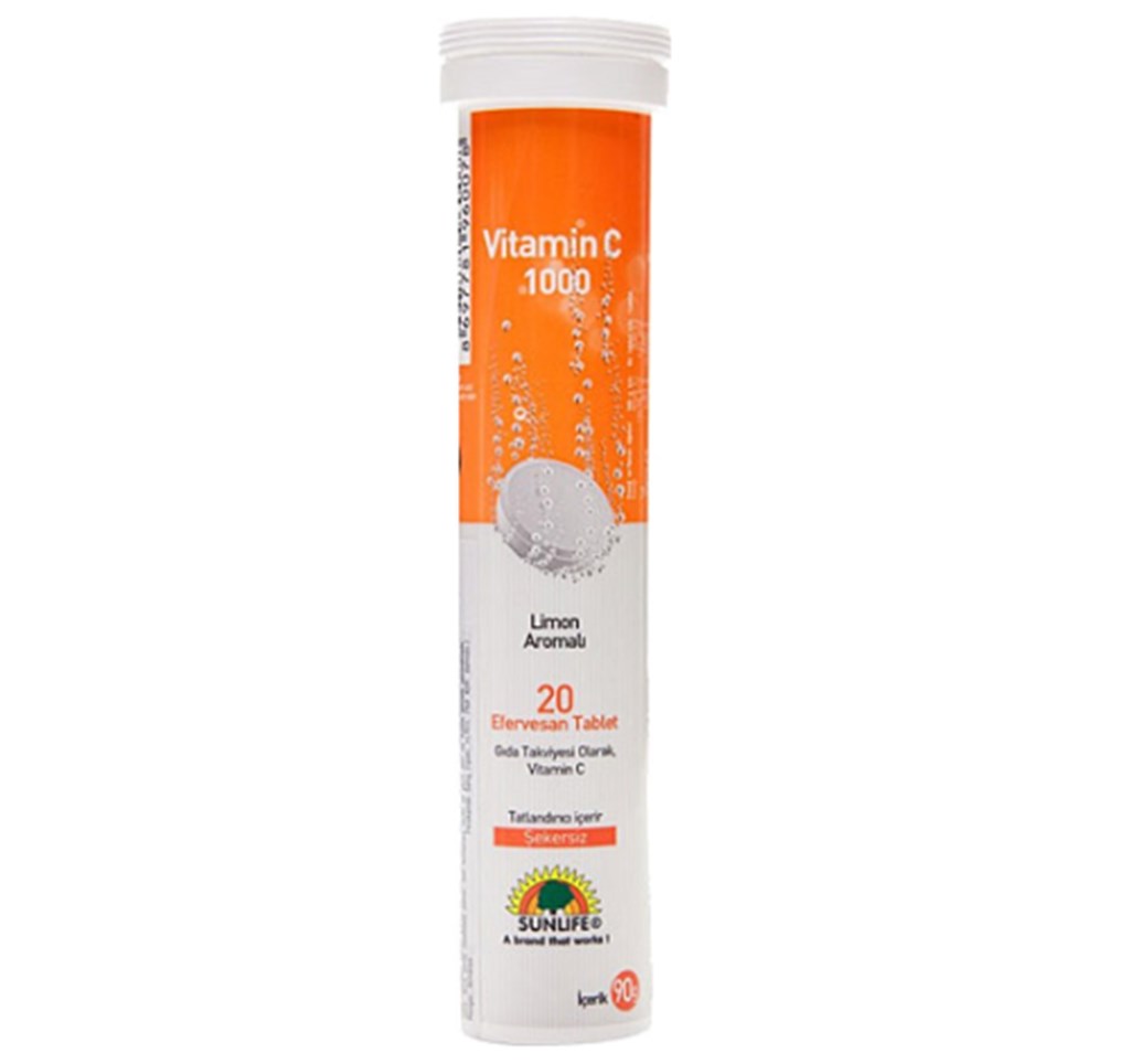 Sunlife Vitamin C 1000 mg 20 Efervesan Tablet