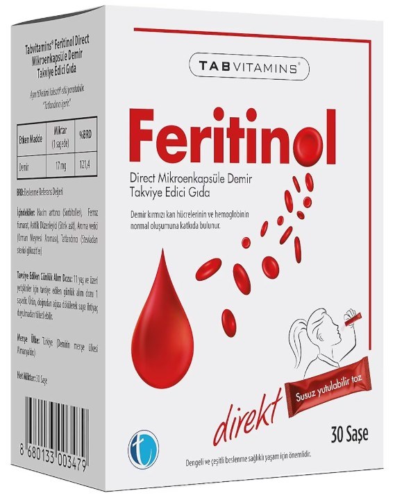 Tabvitamins Feritinol 30 Saşe