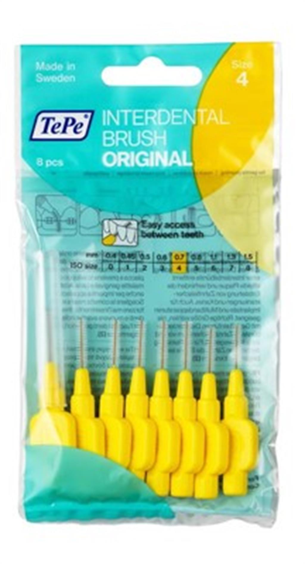 Tepe Interdental Brush Original 0.7mm Sarı 8'li