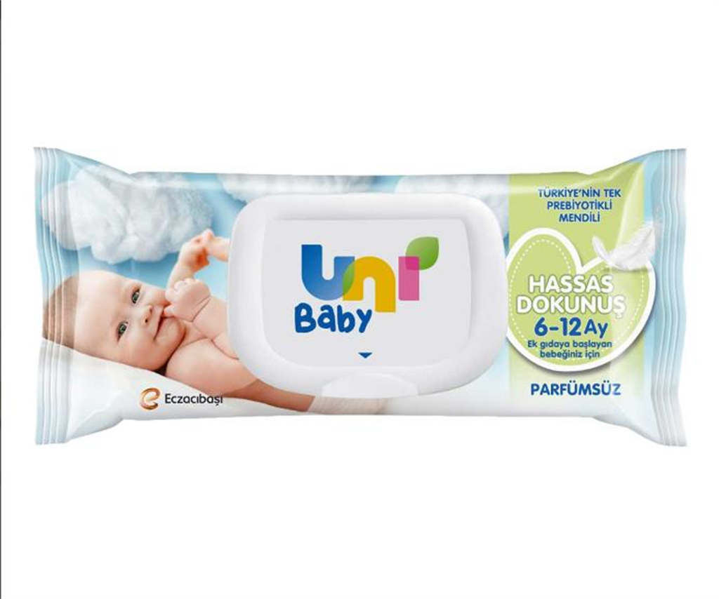 Uni Baby Hassas Dokunuş Islak Mendil 6-12 Ay 52 Adet