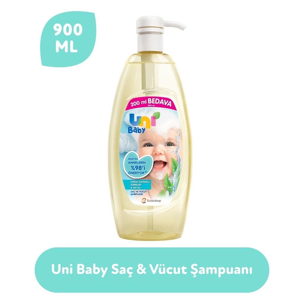 Uni Baby Saç ve Vücut Şampuanı 900 ml