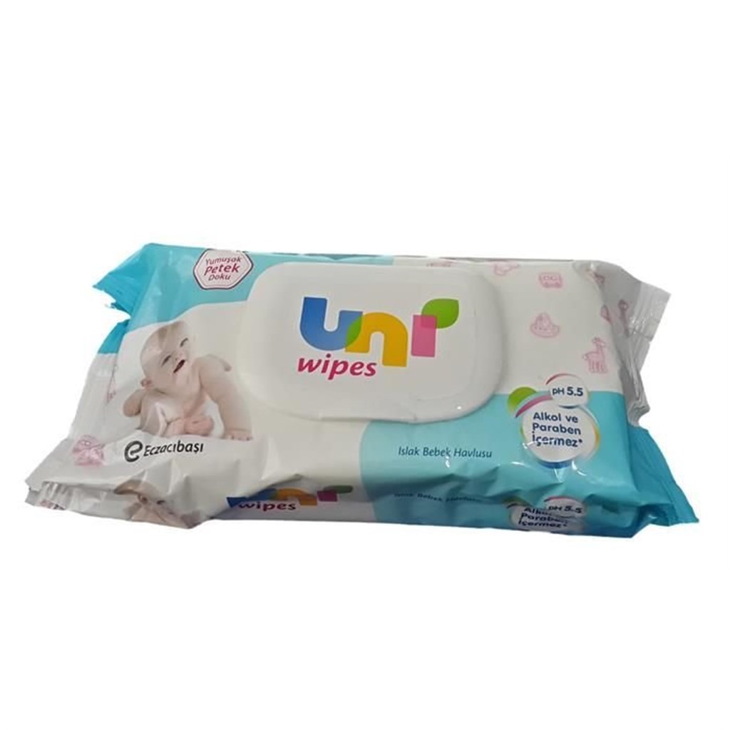 Uni Wipes Petek Dokulu Islak Bebek Havlusu 60 lı Pratik Kapaklı