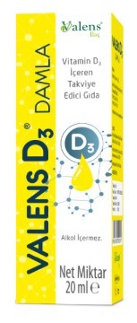 Valens D3 Vitamin D3 İçeren Takviye Edici Gıda 20 ml