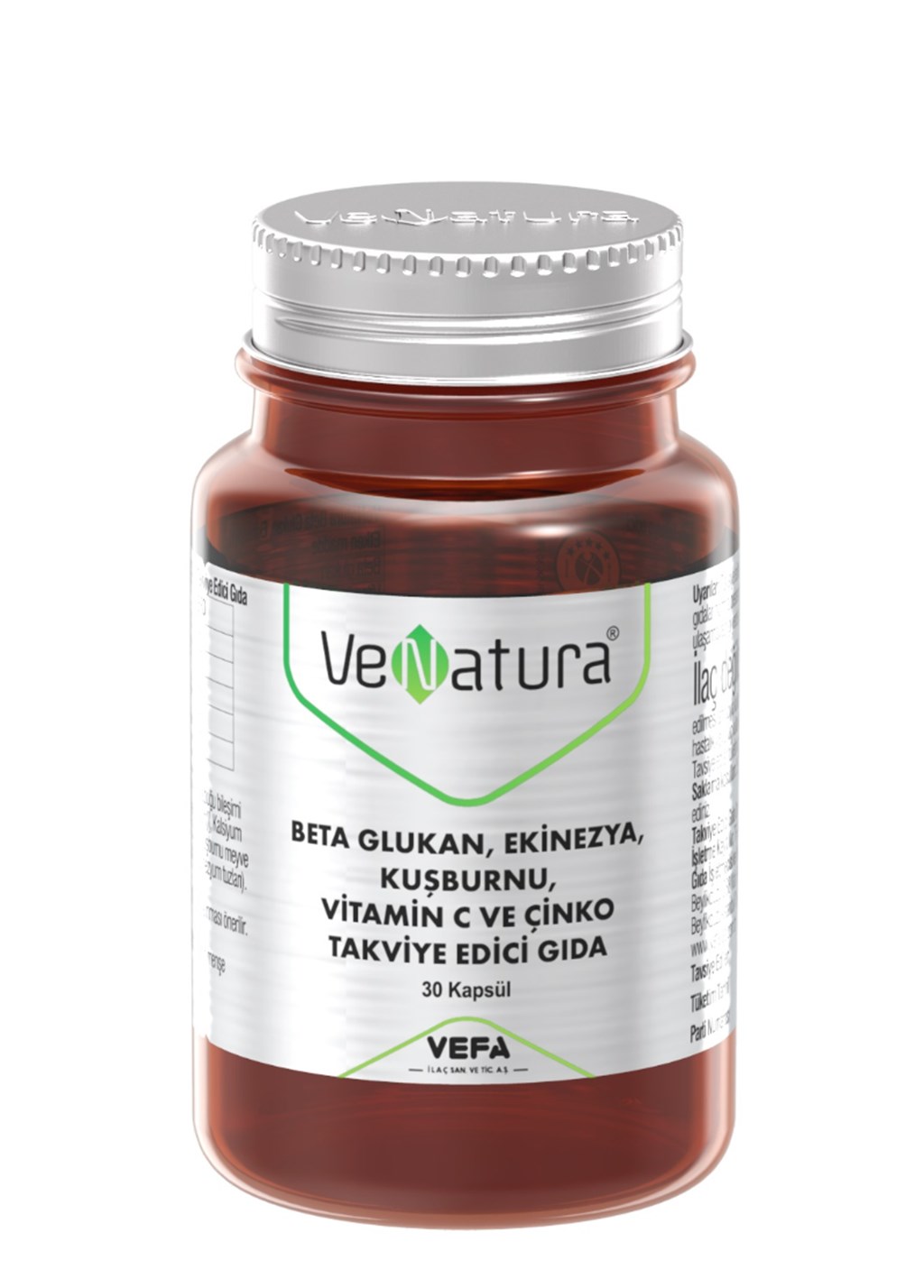 Venatura Beta Glukan, Ekinezya, Kuşburnu, Vitamin C ve Çinko 30 Kapsül