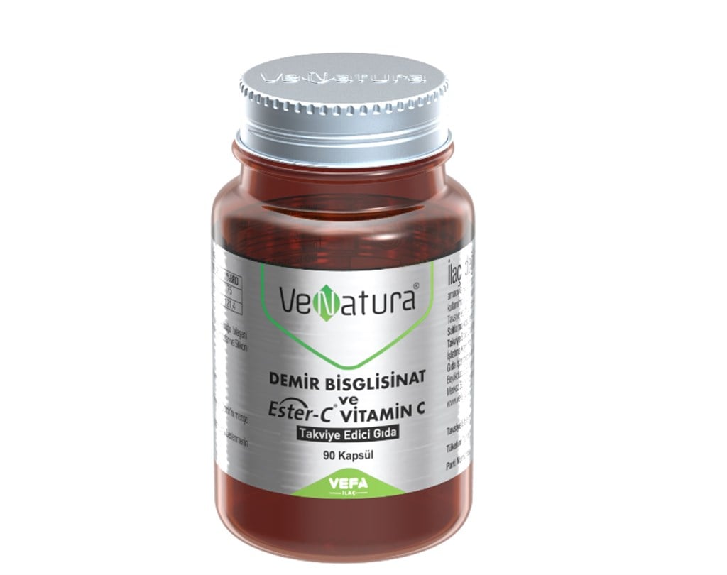 Venatura Demir Bisglisinat ve Ester C Vitamin C 90 Kapsül