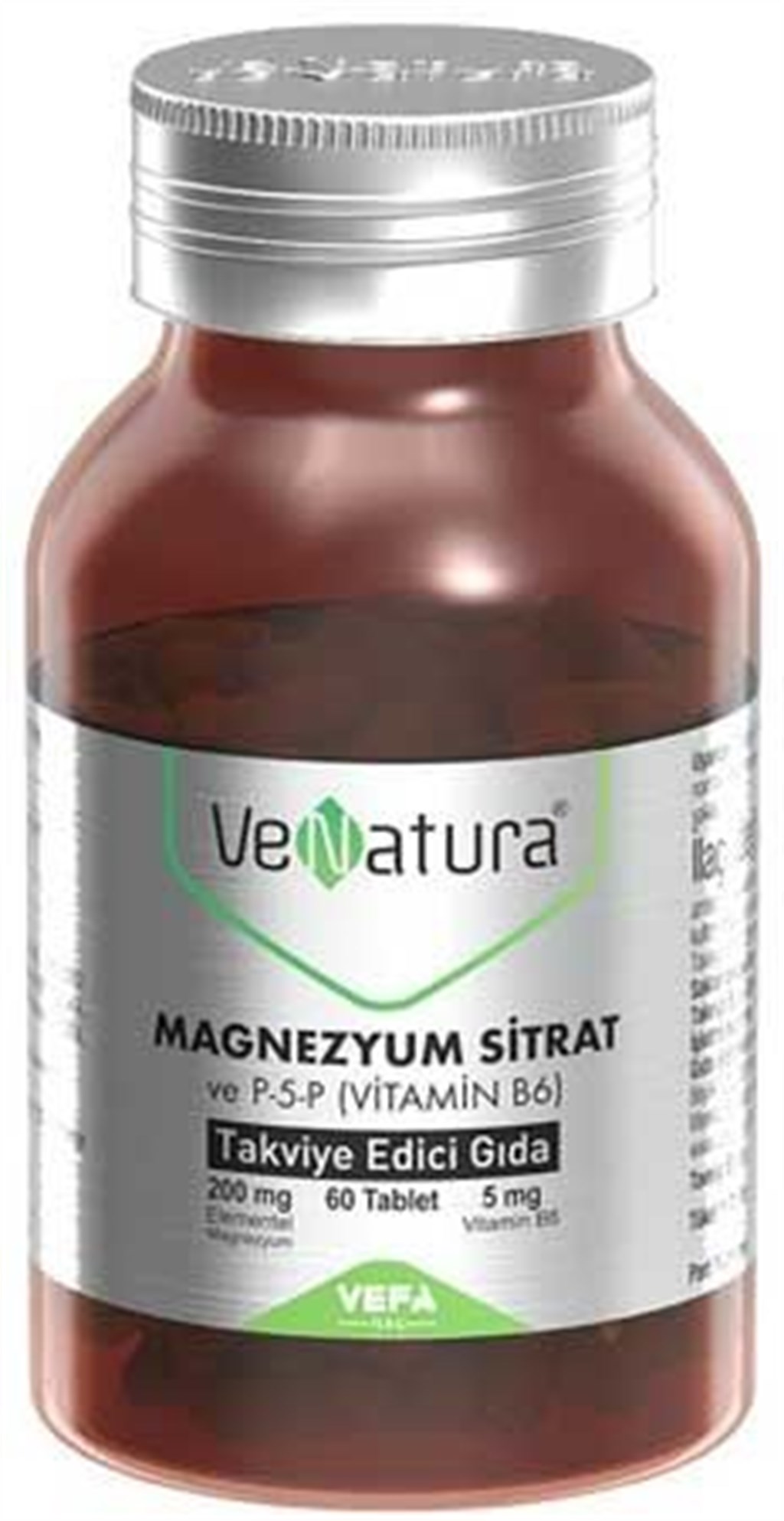 Venatura Magnezyum Sitrat ve P-5-P 60 Tablet