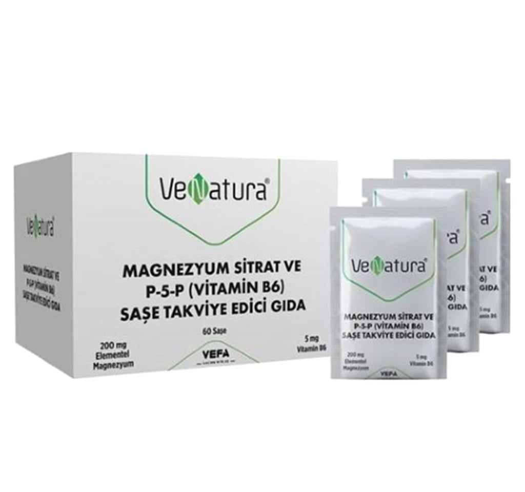 Venatura Magnezyum Sitrat ve P-5-P (Vitamin B6) 60 Tablet