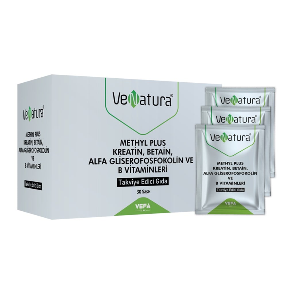 Venatura Methyl Plus Kreatin, Betain, Alfa Gliserofosfokolin ve B Vitaminleri 30 Saşe