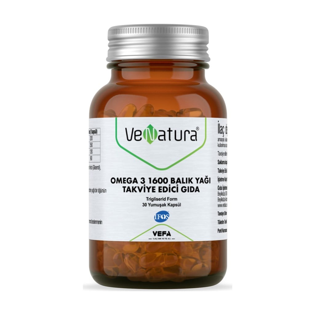 Venatura Omega 3 Balık Yağı 1600 Mg 30 Yumuşak Kapsül