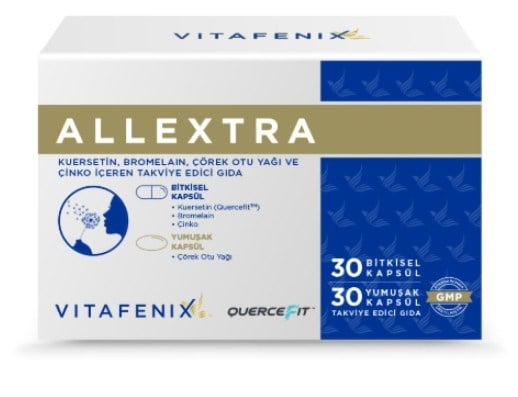 Vitafenix Allextra - Kuersetin, Çörek Otu Yağı, Bromelain ve Çinko 60 Kapsül