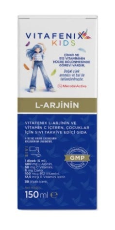 Vitafenix Kids L-Arjinin Ve Vitamin C İçeren Sıvı 150 ml