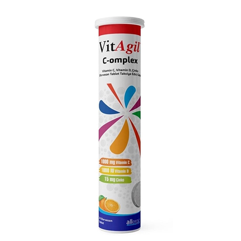 VitAgil C-Omplex Vitamin C Vitamin D Çinko 20 Efervesan Tablet