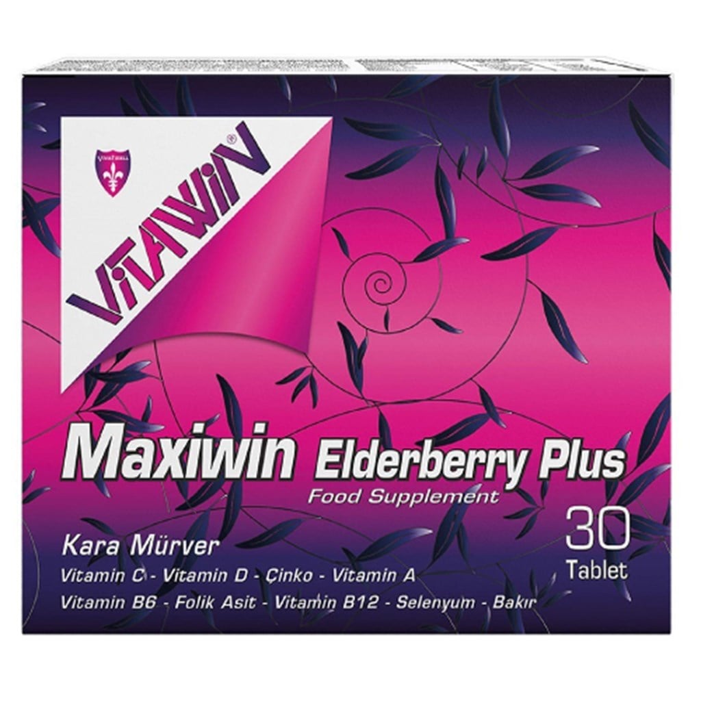 Vitawin Maxiwin Elderberry Plus Kara Mürver Ekstreli 30 Tablet