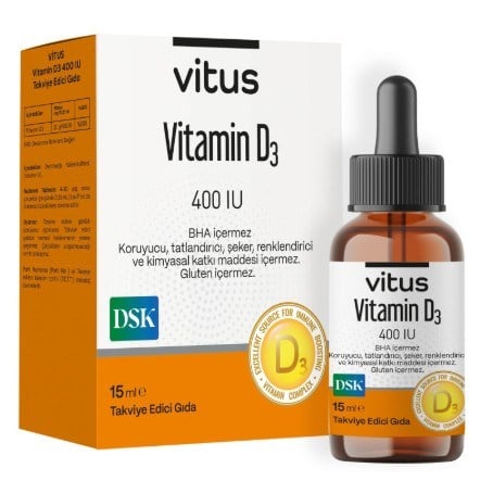 Vitus Vitamin D3 400 IU Damla Sprey 15 ml