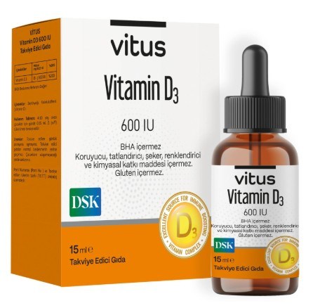 Vitus Vitamin D3 600 Iu Damla 15 ml