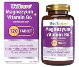 Wellcare Magnezyum + Vitamin B6 -- 120 Tablet