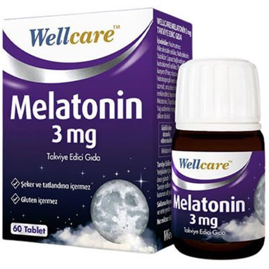 Wellcare Melatonin 3 mg Takviye Edici Gıda 60 Tablet