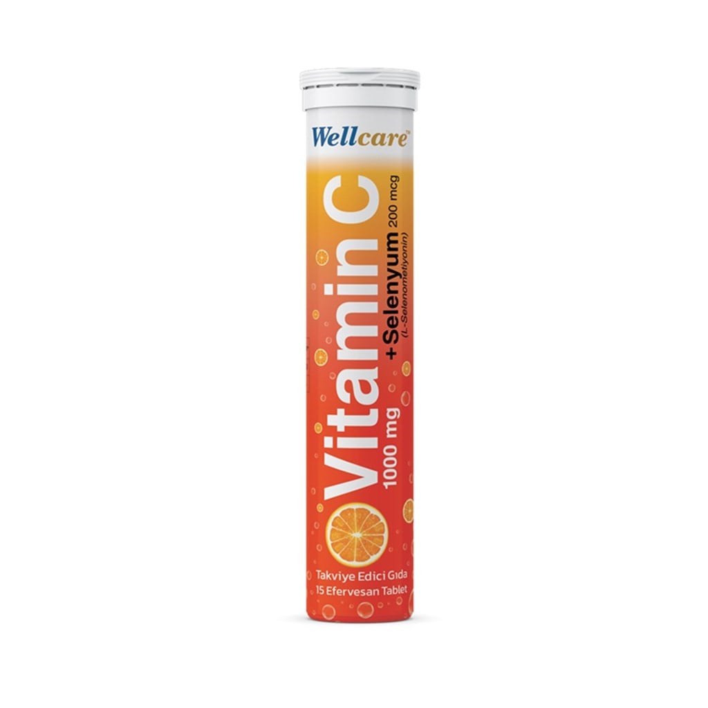 Wellcare Vitamin C 1000mg + Selenyum 15 Efervesan Tablet