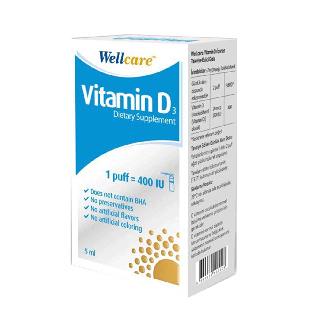 Wellcare Vitamin D3-400 Iu 5 Ml Sprey