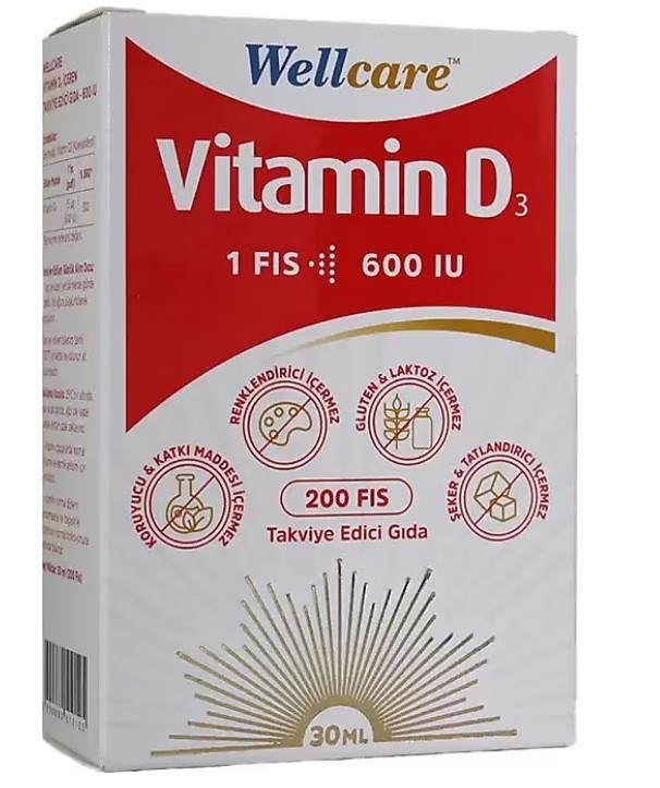 Wellcare Vitamin D3 600 IU 30 ml