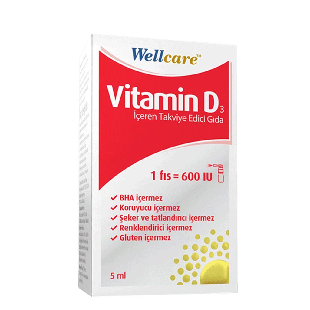 Wellcare Vitamin D3-600 Iu 5 Ml Sprey