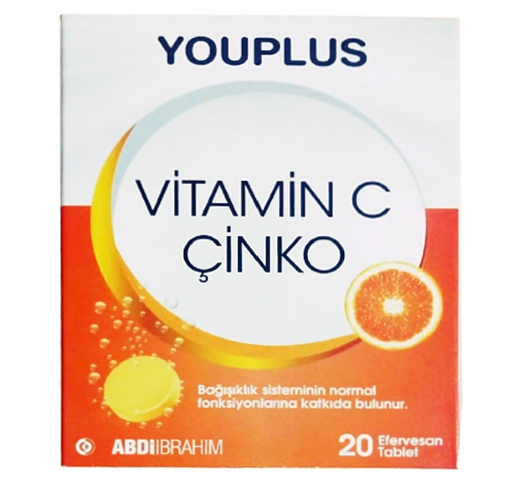 Youplus Vitamin C Çinko 20 Efervasan Tablet