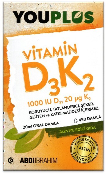 Youplus Vitamin D3 K2 20ml Oral Damla