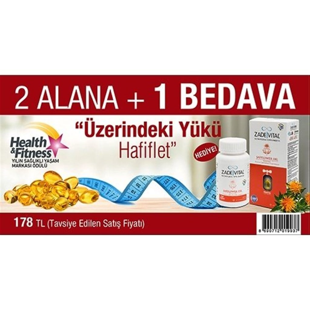 Zade Vital Aspir Yağı 60 Kapsül 3 Al 2 Öde