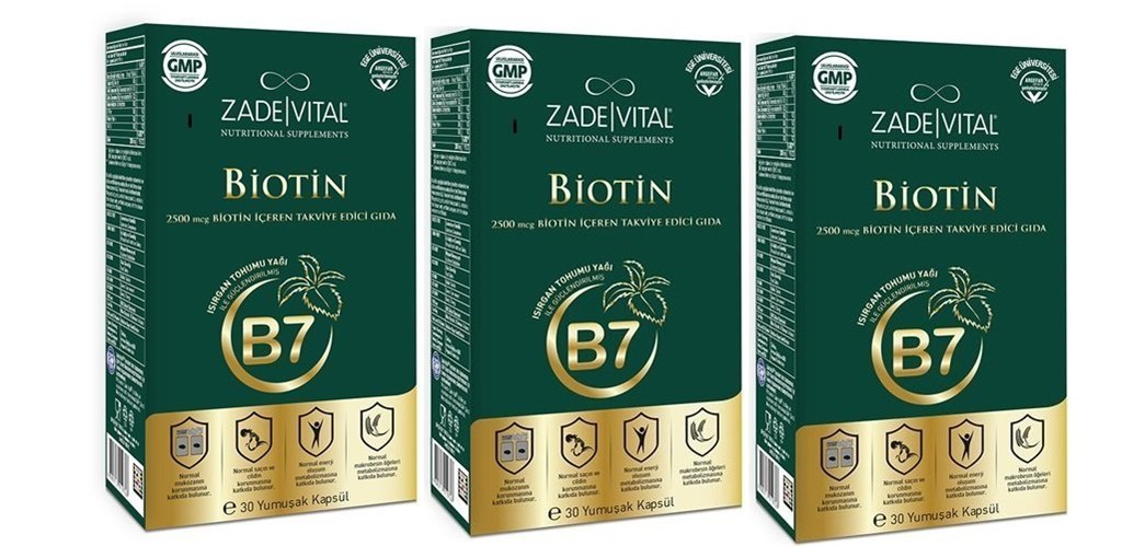 Zade Vital Biotin 2500mcg 30 Kapsül 3 Al 2 Öde