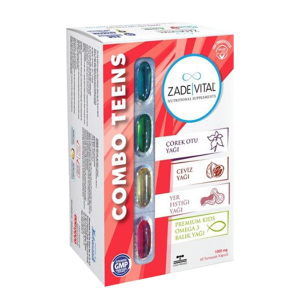 Zade Vital Combo Junior 60 Yumuşak Kapsül 1000mg