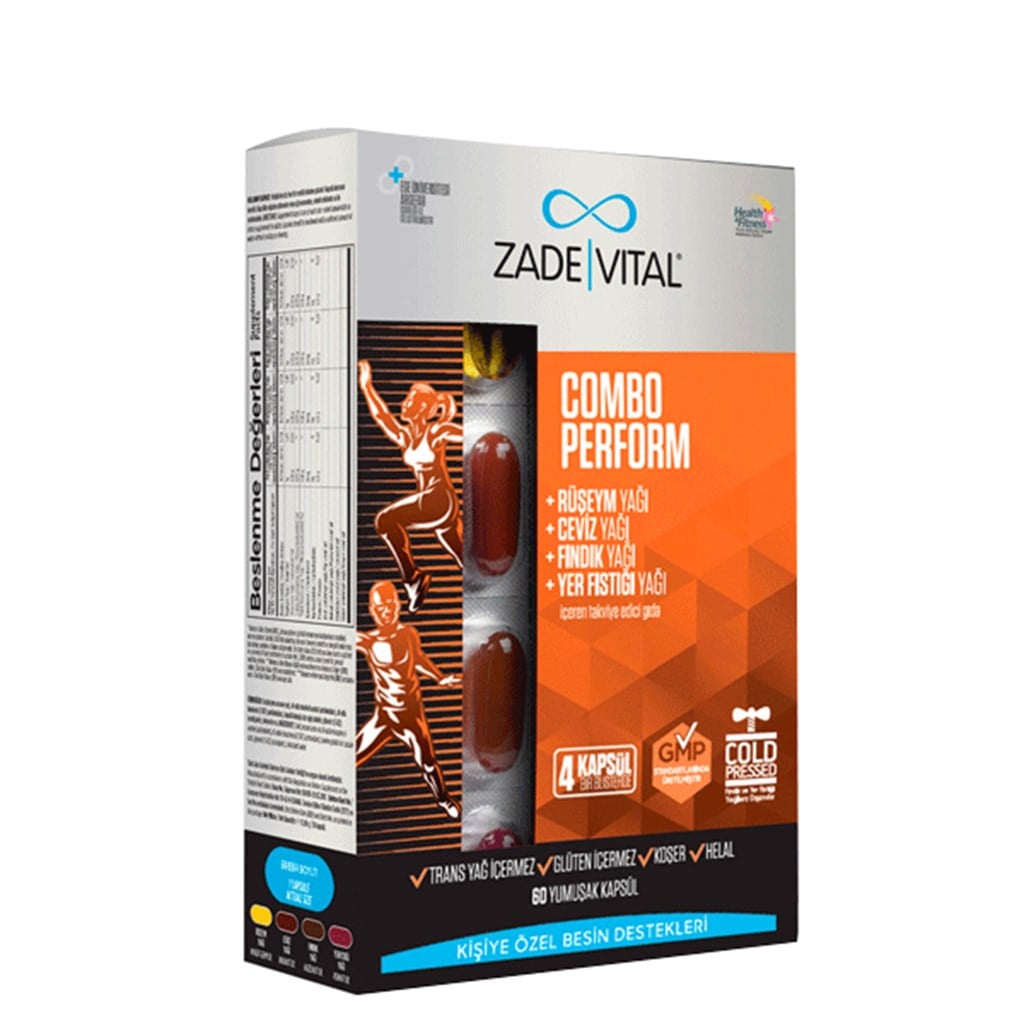 Zade Vital Combo Performance 60 Yumuşak Kapsül 1000 mg