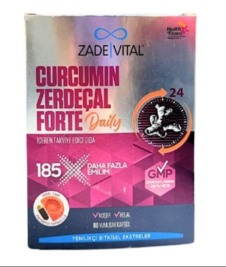 Zade Vital Curcumin Zerdeçal Forte Daily 60 Yumuşak Kapsül
