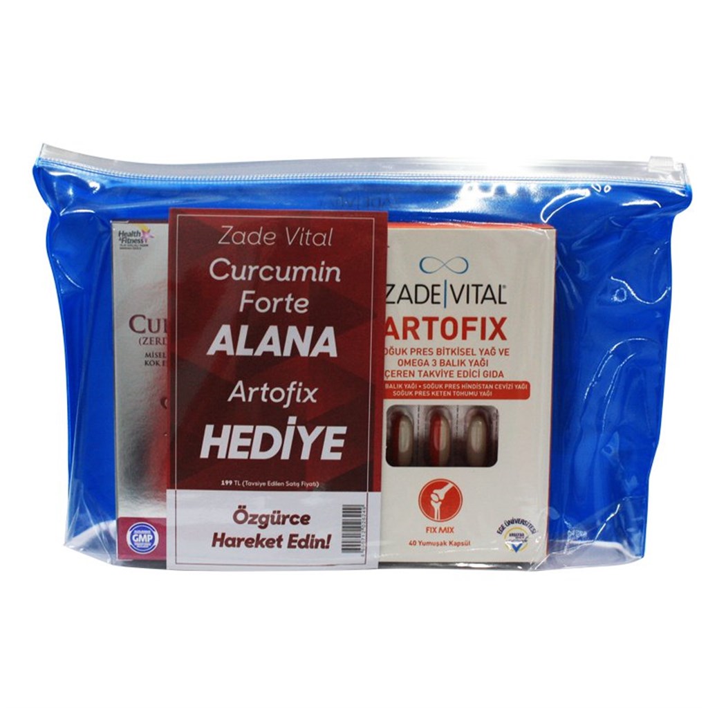 Zade Vital Curcumin(zerdeçal) Forte 40 Kapsül Alana Artofix Hediye