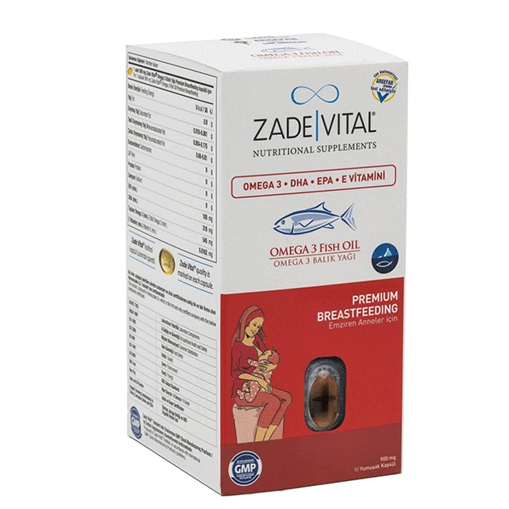 Zade Vital Emziren Anneler İçin Omega 3 Balık Yağı 50 Kapsül