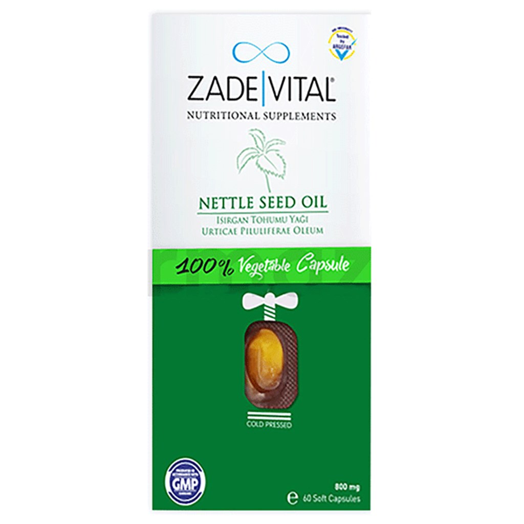 Zade Vital Isırgan Tohumu Yağı Yumuşak Kapsül Blister Ambalaj