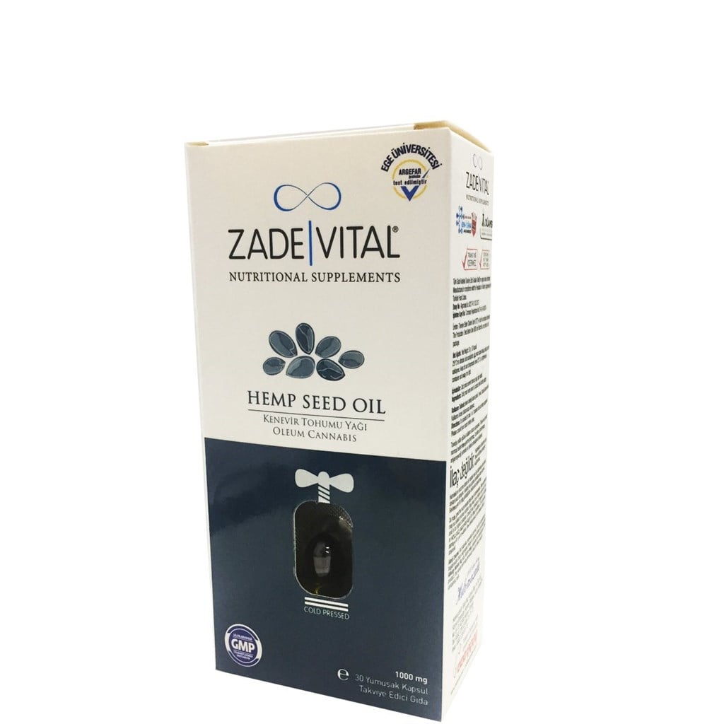 Zade Vital Kenevir Tohumu Yağı 1000mg 30 Kapsül