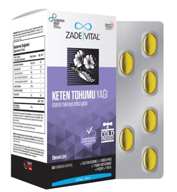 Zade Vital Keten Tohumu Yağı Yumuşak Kapsül Blister Ambalaj