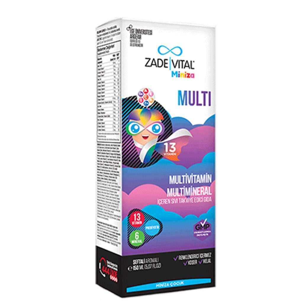 Zade Vital Miniza Kıds Multi Şurup 150 ml