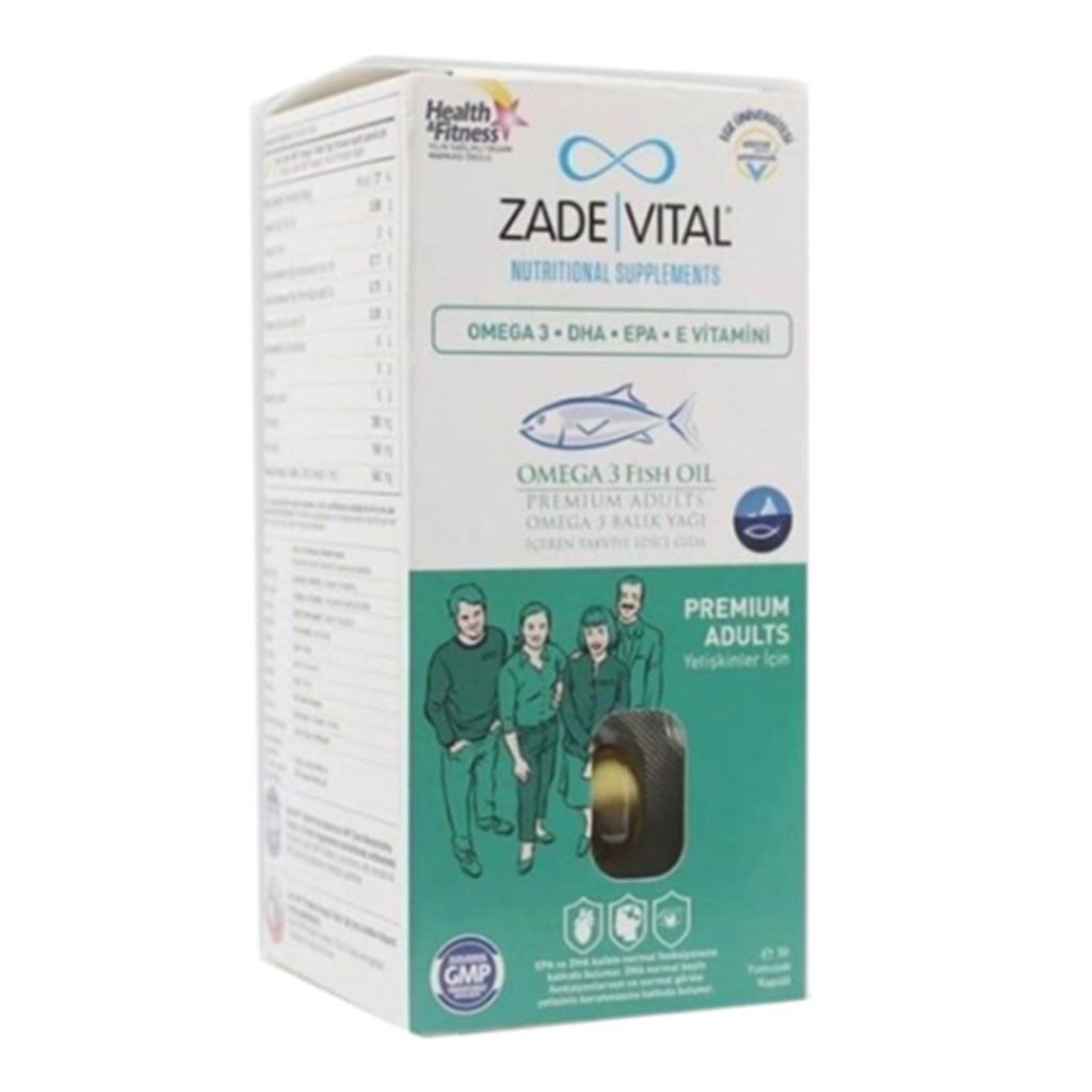 Zade Vital Premium Adults Balık Yağı 50 Kapsül