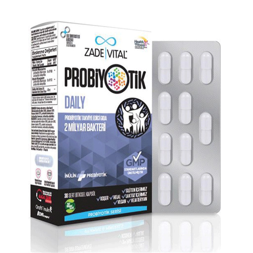 Zade Vital Probiyotik Daily 30 Sert Bitkisel Kapsül