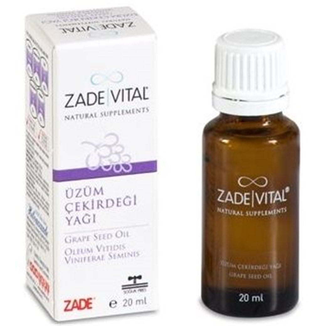 Zade Vital Üzüm Çekirdeği Yağı 20 ml Cam Şişe